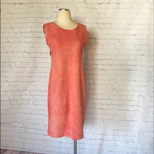 Vintage Couture Shift Dress Italian Lambskin Suede
